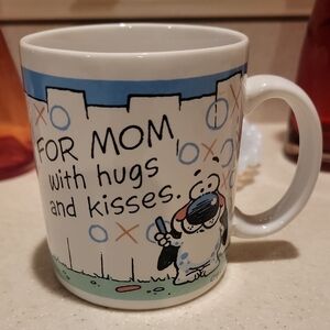 Hallmark Blue and White Mom Hugs Mug